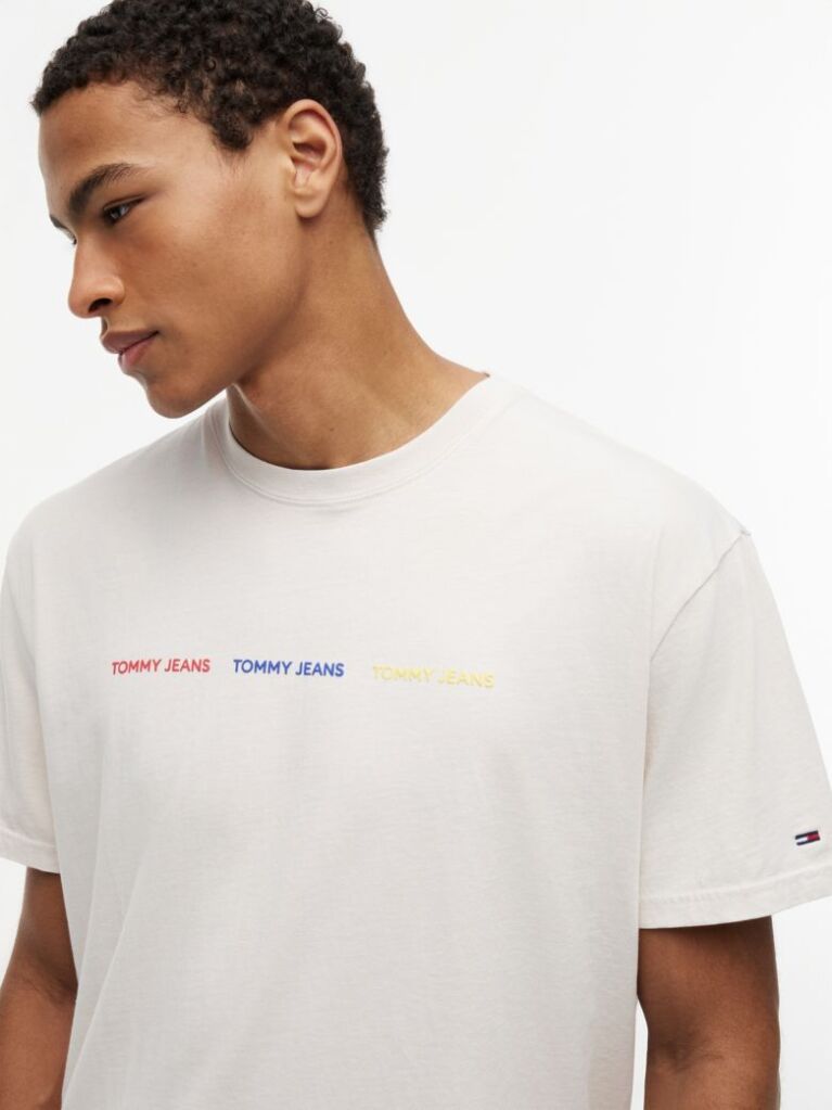 White Repeat Logo T-Shirt  Men