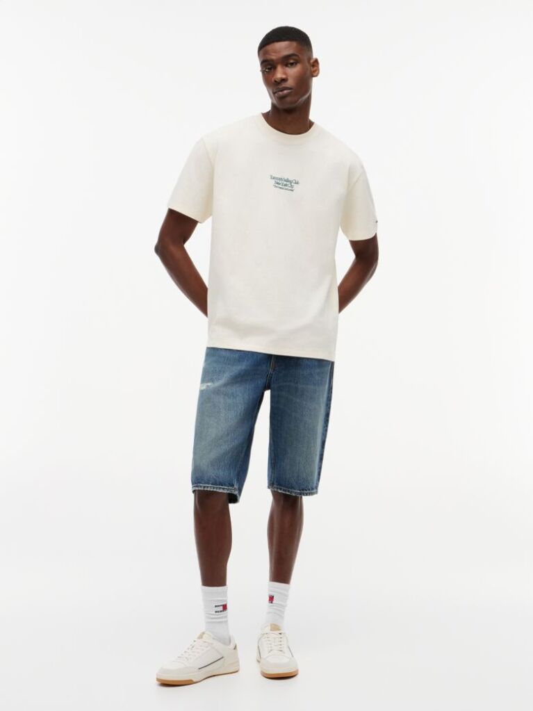 Beige Back Graphic Relaxed Jersey T-Shirt  Men