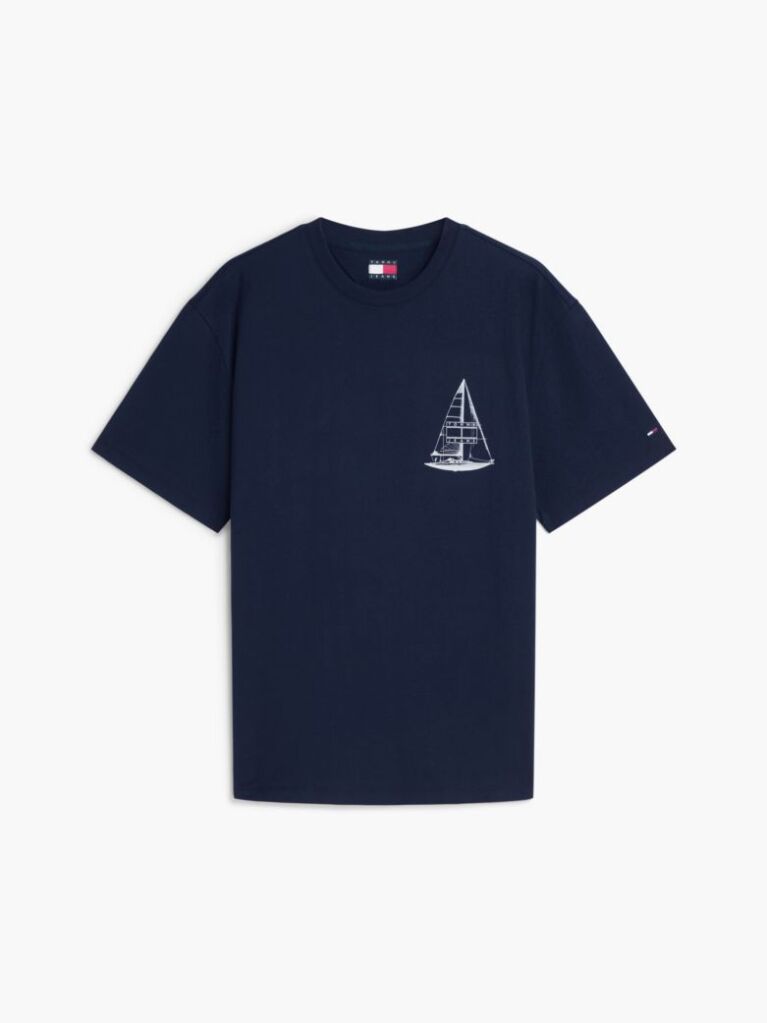 Blue Back Graphic Relaxed Jersey T-Shirt  Men