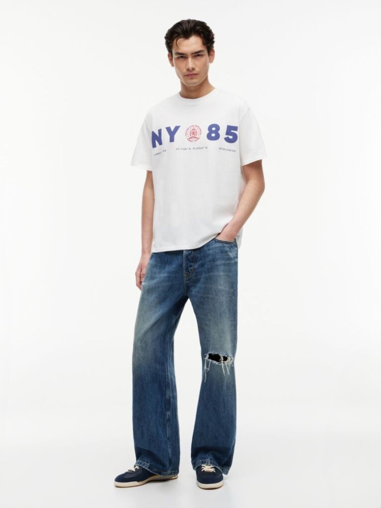 White Back Logo Relaxed Jersey T-Shirt  Men