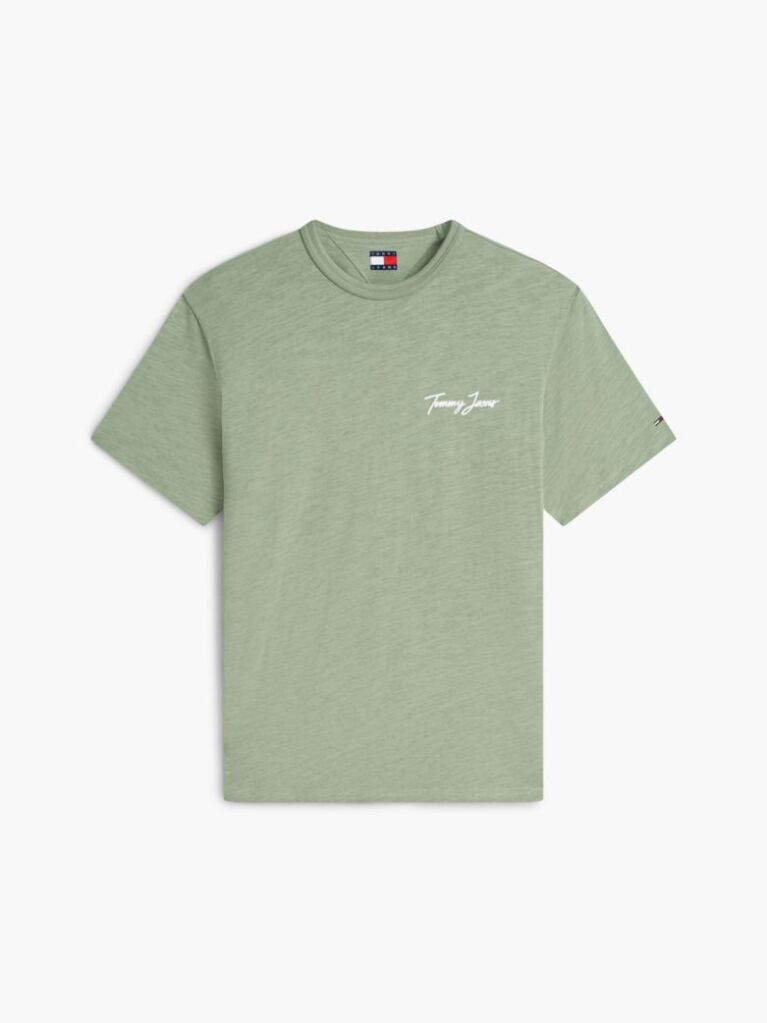 Green Back Graphic Textured Relaxed T-Shirt  Men