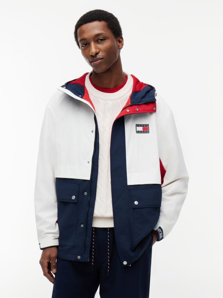Blue Logo Regatta Relaxed Ripstop Windbreaker  Men