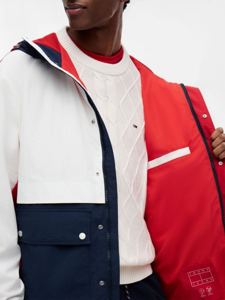 Blue Logo Regatta Relaxed Ripstop Windbreaker  Men