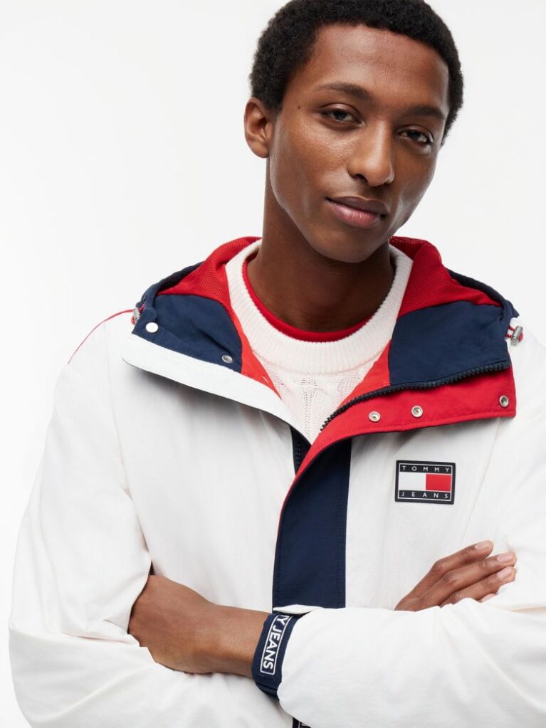 Blue Logo Regatta Relaxed Ripstop Windbreaker  Men