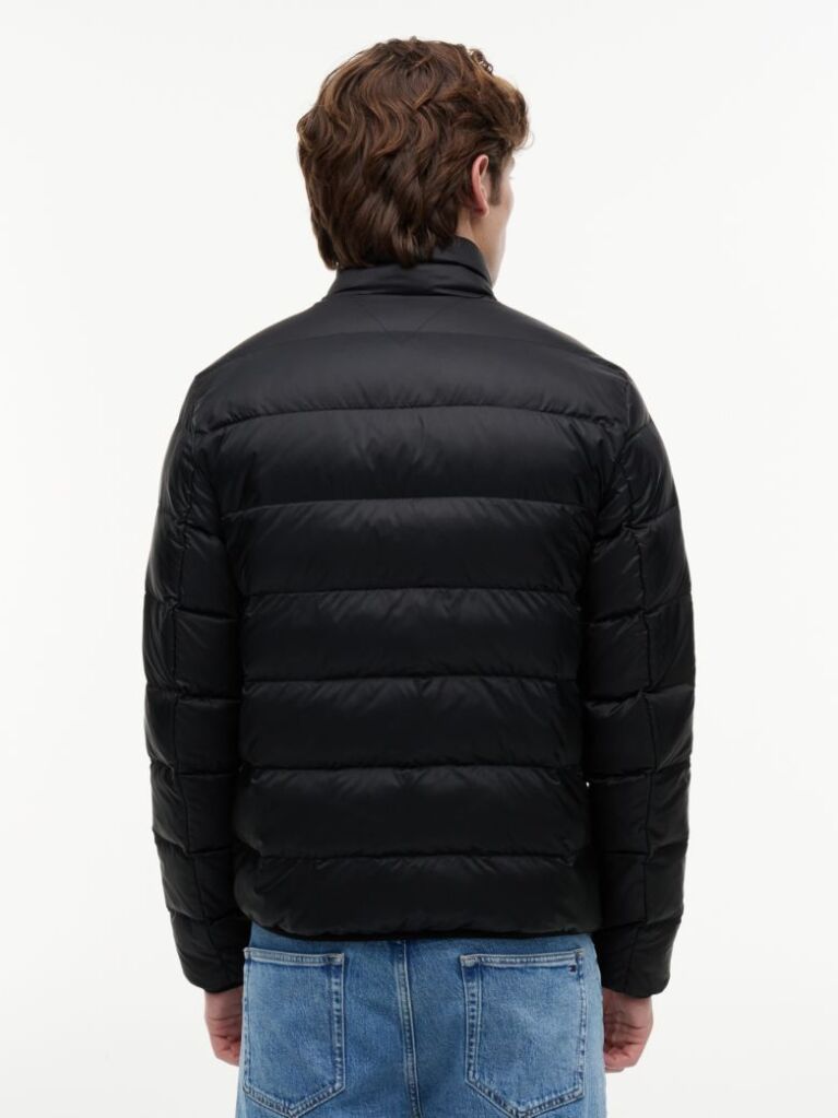 Black Packable Lightweight Down Ripstop Relaxed Jacket  Men