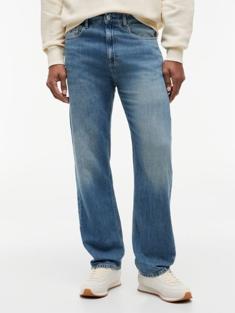 Denim Otis Regular Straight Jeans With Linen  Men