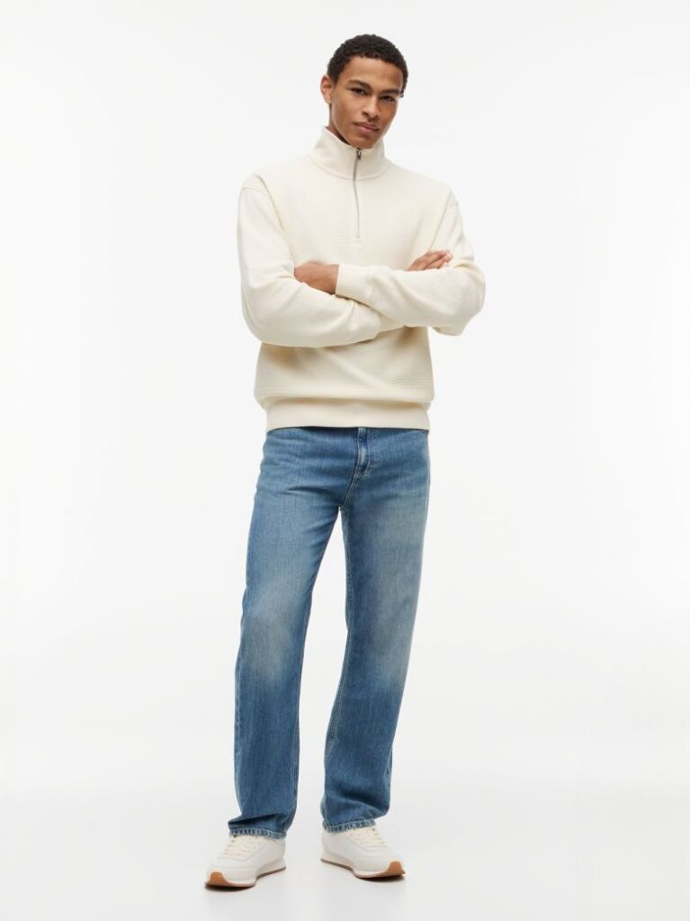 Denim Otis Regular Straight Jeans With Linen  Men
