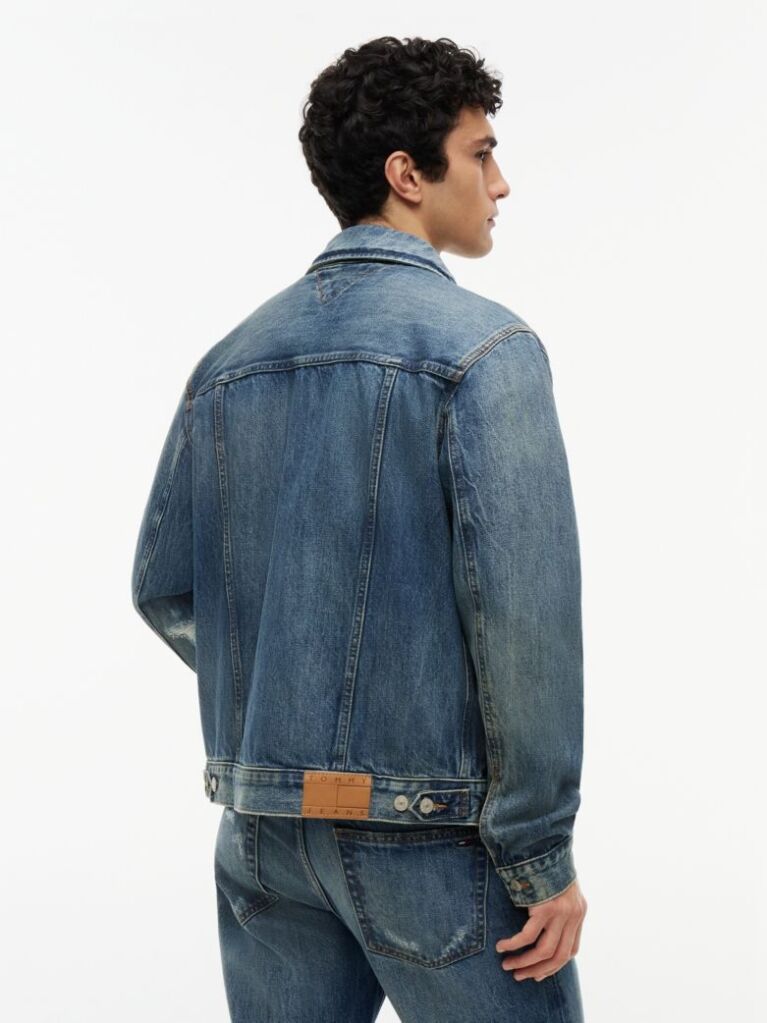 Denim Ryan Distressed Denim Trucker Jacket  Men