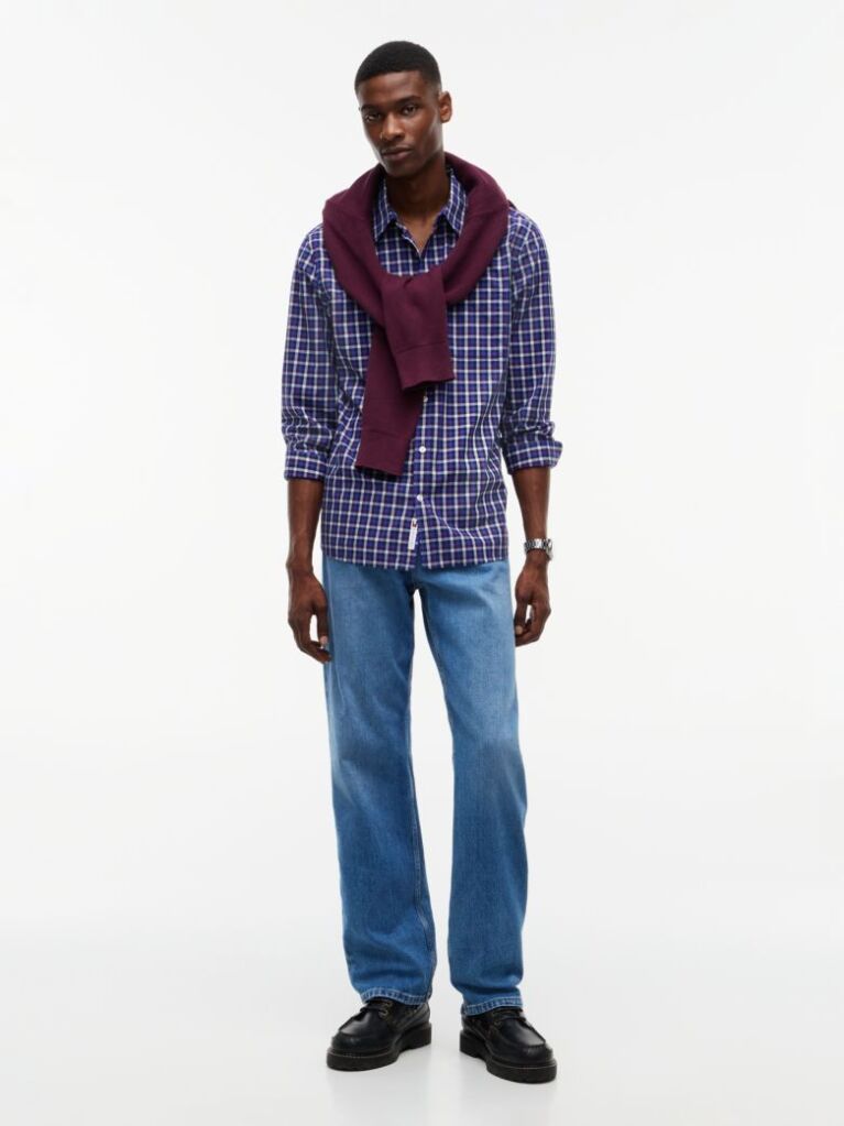 Multi Regular Fit Pattern Poplin Shirt  Men