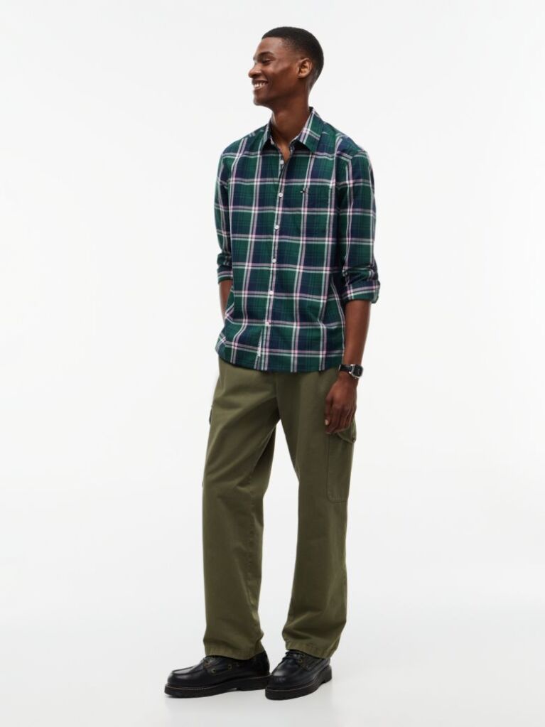Multi Regular Fit Pattern Poplin Shirt  Men