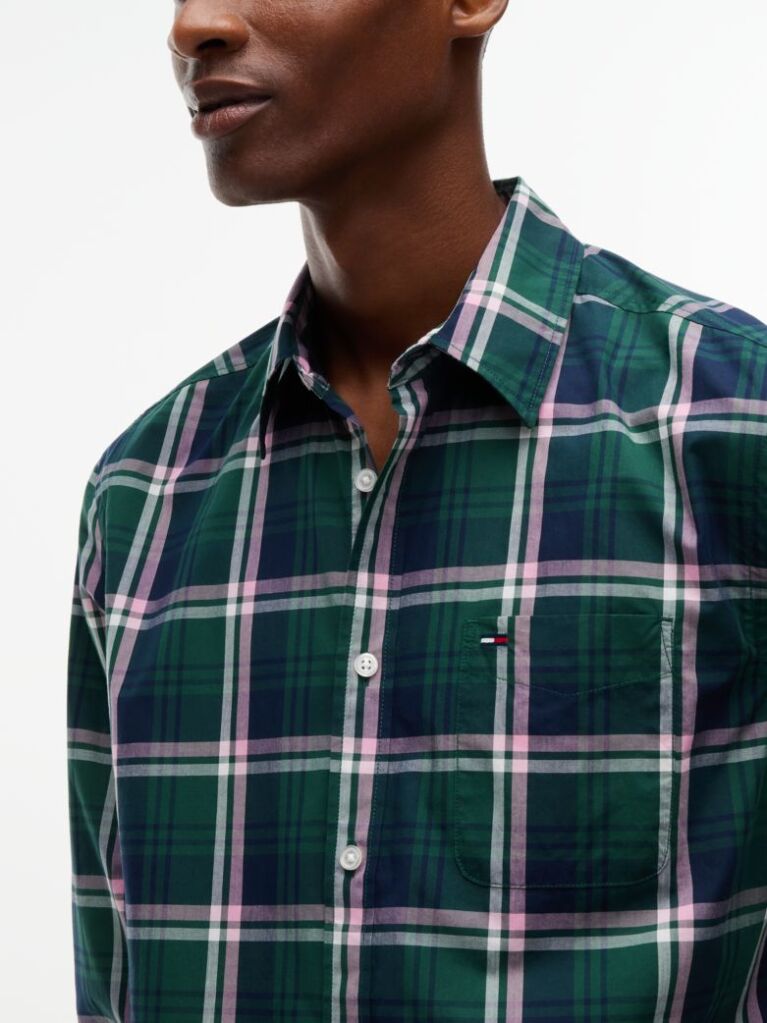 Multi Regular Fit Pattern Poplin Shirt  Men