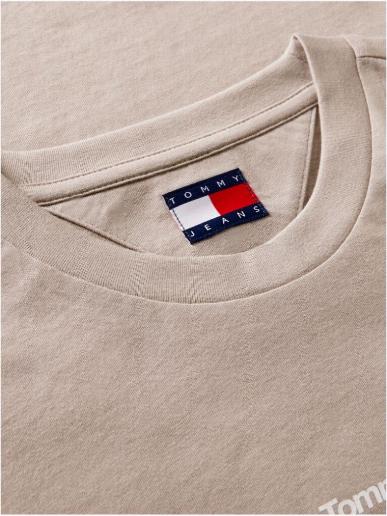 Καφέ T-Shirt Με Λογότυπο Σε Slim Γραμμή Με Κλασική Λαιμόκοψη  Άνδρες