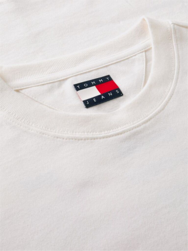 Άσπρο Άνετο T-Shirt Με Πίσω Signature Λογότυπο  Άνδρες