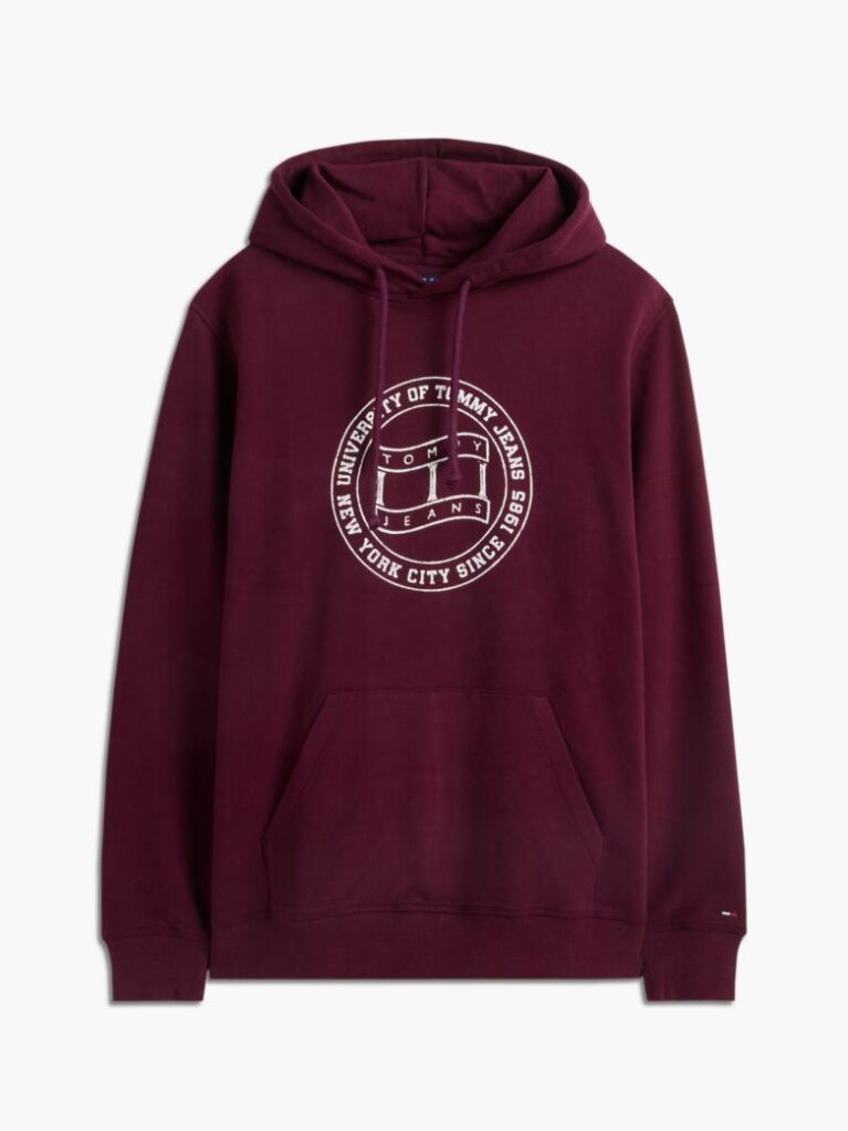 Purple Wavy Flag Graphic Terry Drawstring Hoody  Men