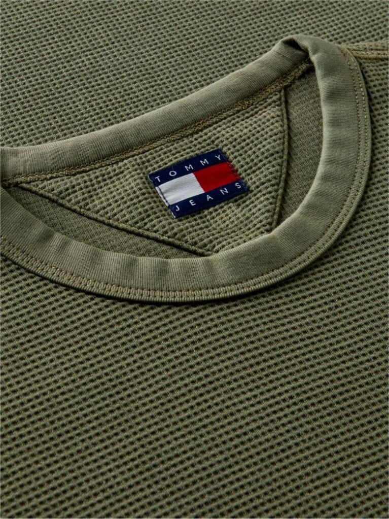 Πράσινο Ottoman T-Shirt Με Waffle Πλέξη   Άνδρες