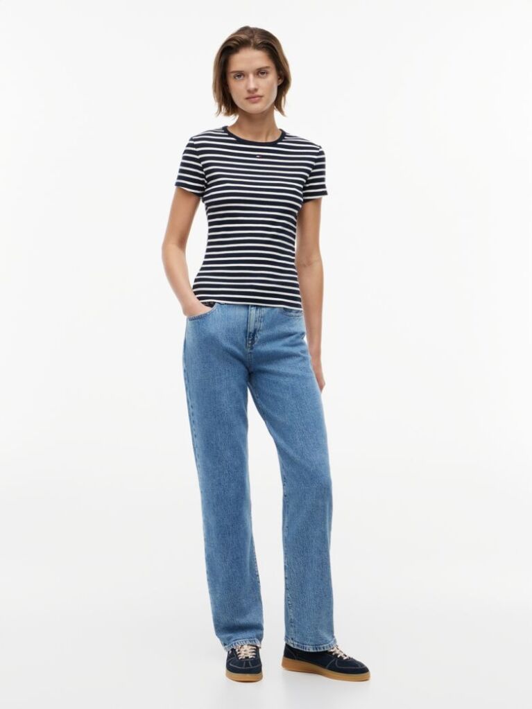Multi Essential Slim Rib-Knit T-Shirt  Women