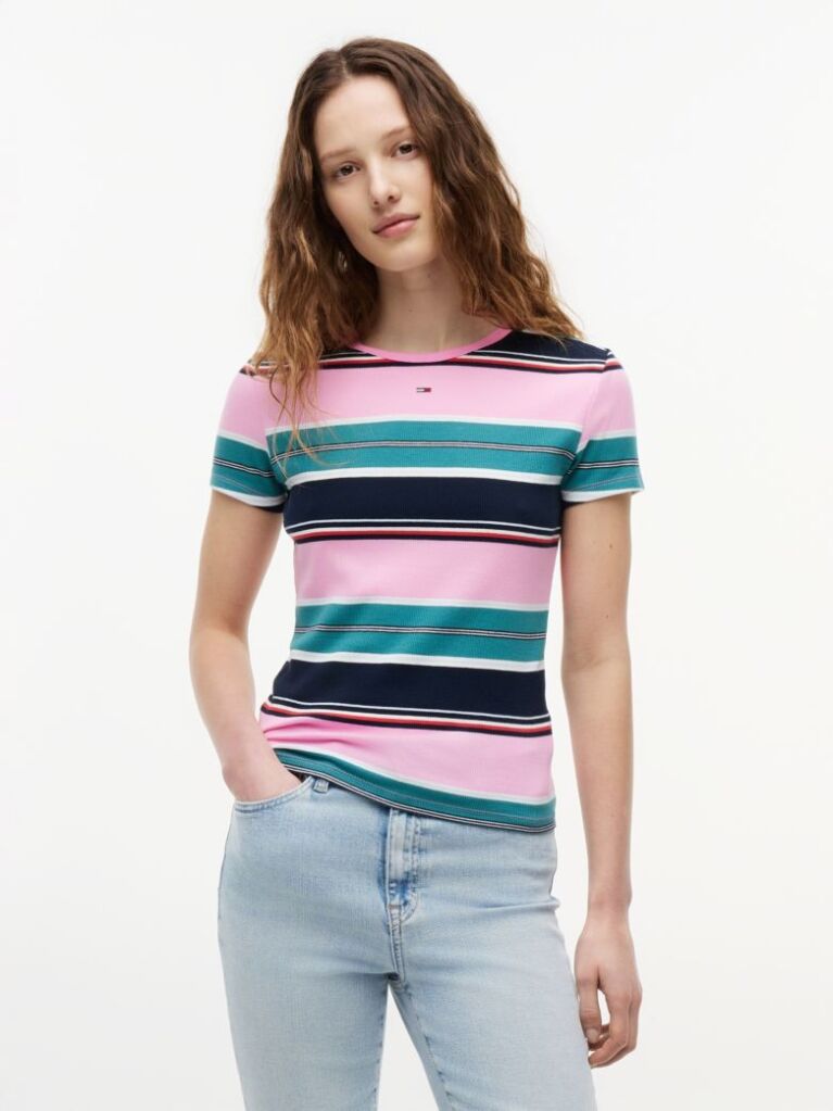 Multi Essential Slim Rib-Knit T-Shirt  Women