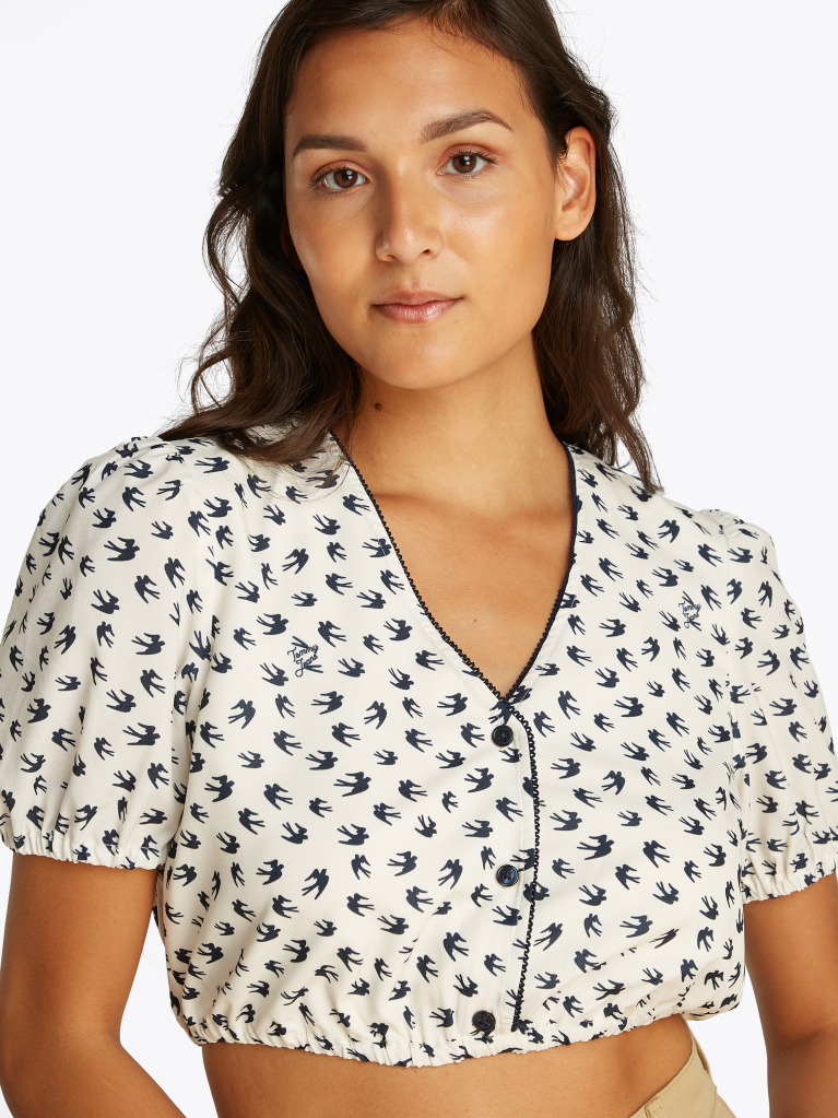 Multi Cropped Blouse  Women