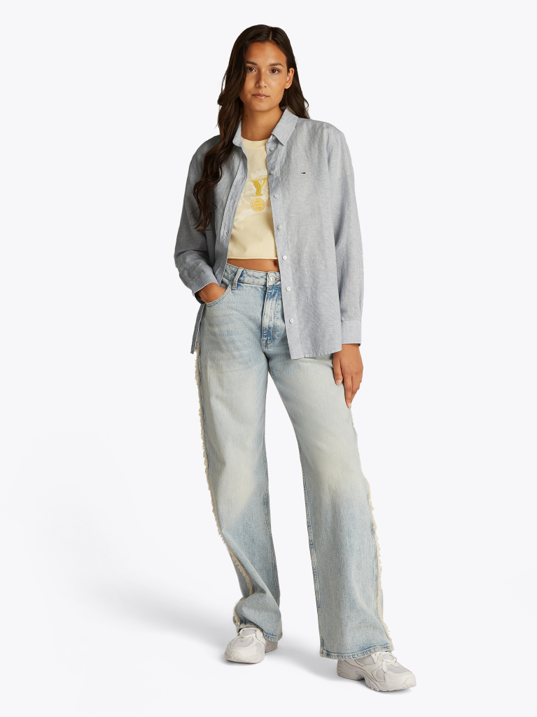 Multi Relaxed Linen Shirt  Women