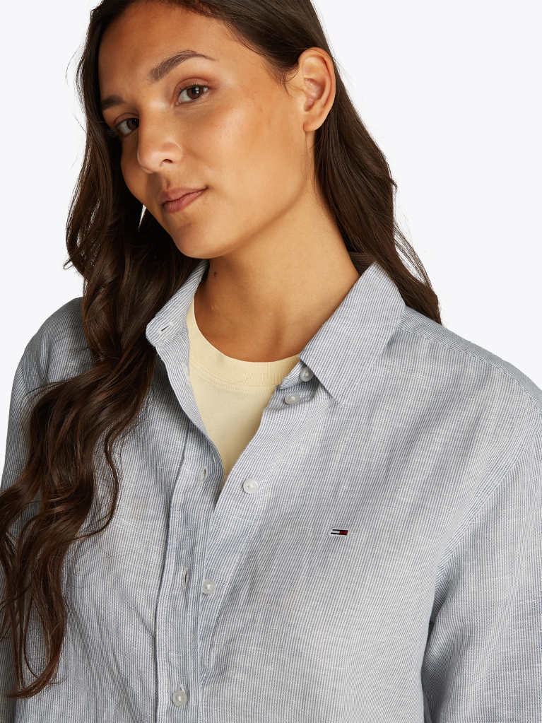 Multi Relaxed Linen Shirt  Women