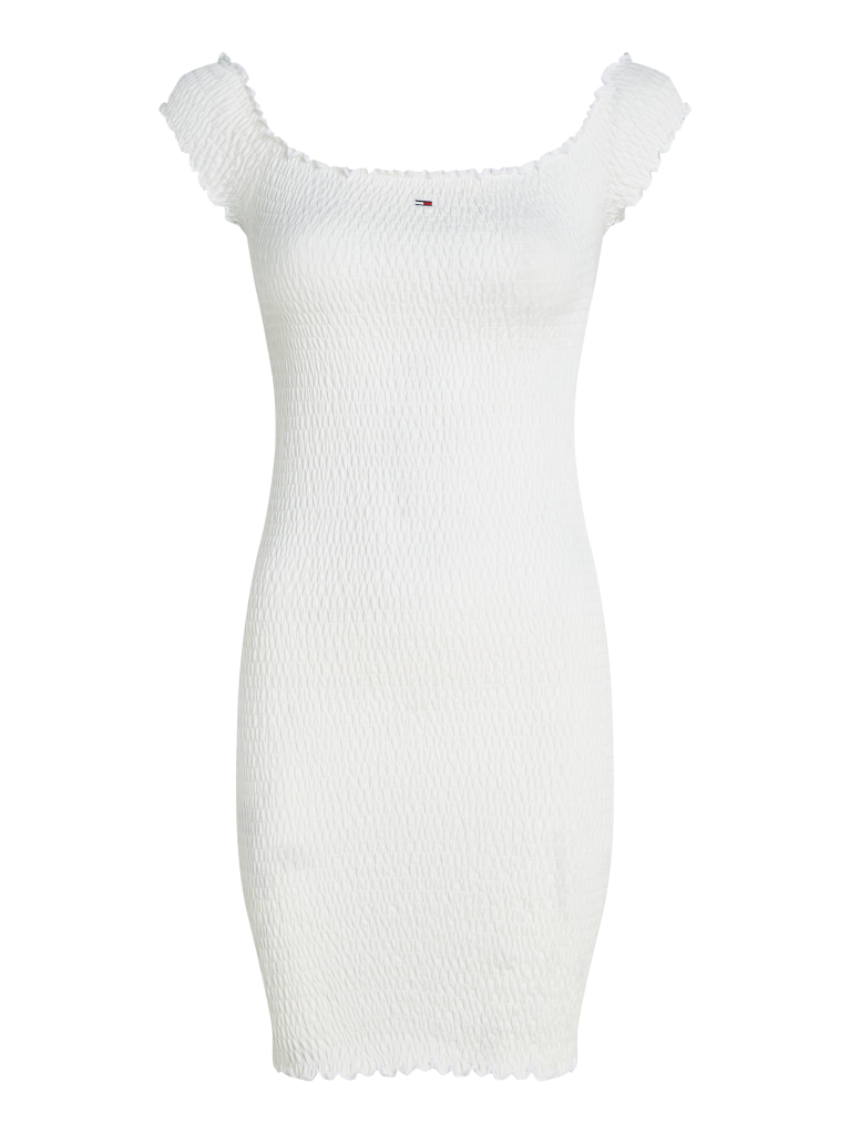 Beige Smock Bodycon Mini Dress  Women