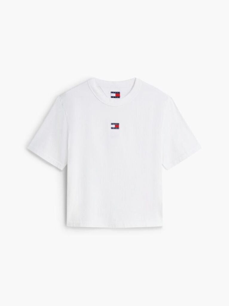 Μπεζ Τ-shirt Σε Boxy Γραμμή Με Λογότυπο  Γυναίκες