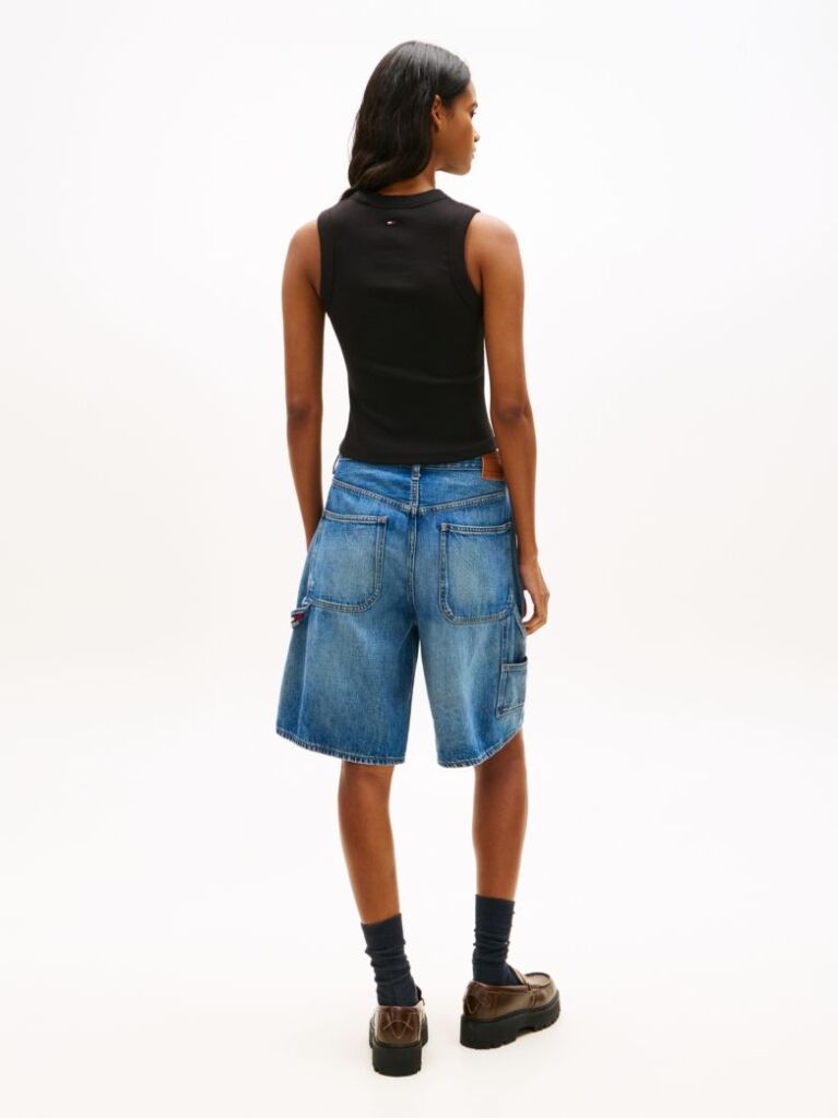 Black Bubble Logo Slim Tank Top  Women