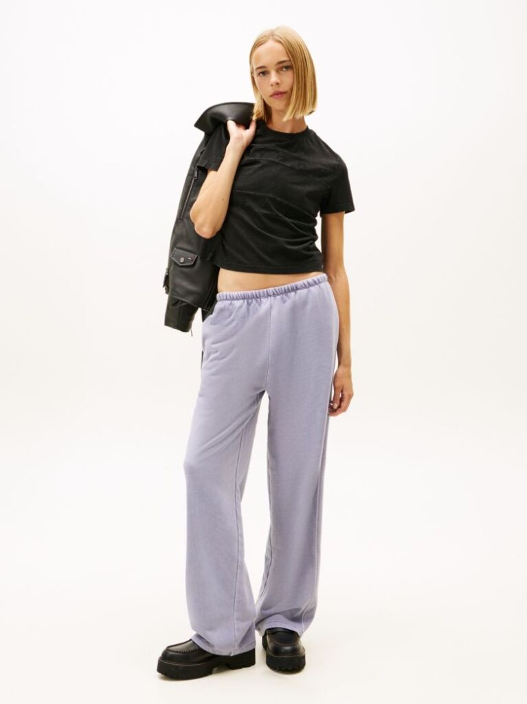 Black Tonal Logo Crew Neck T-Shirt  Women
