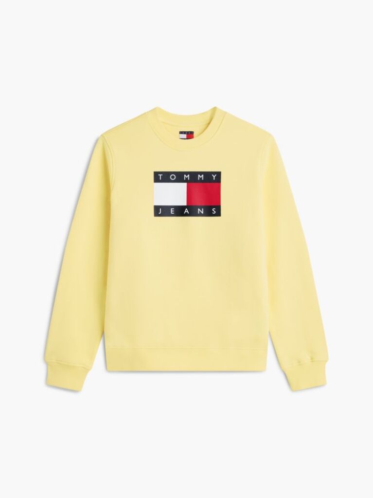 Κίτρινο Tonal Φούτερ Με Tommy Σημαία  Γυναίκες