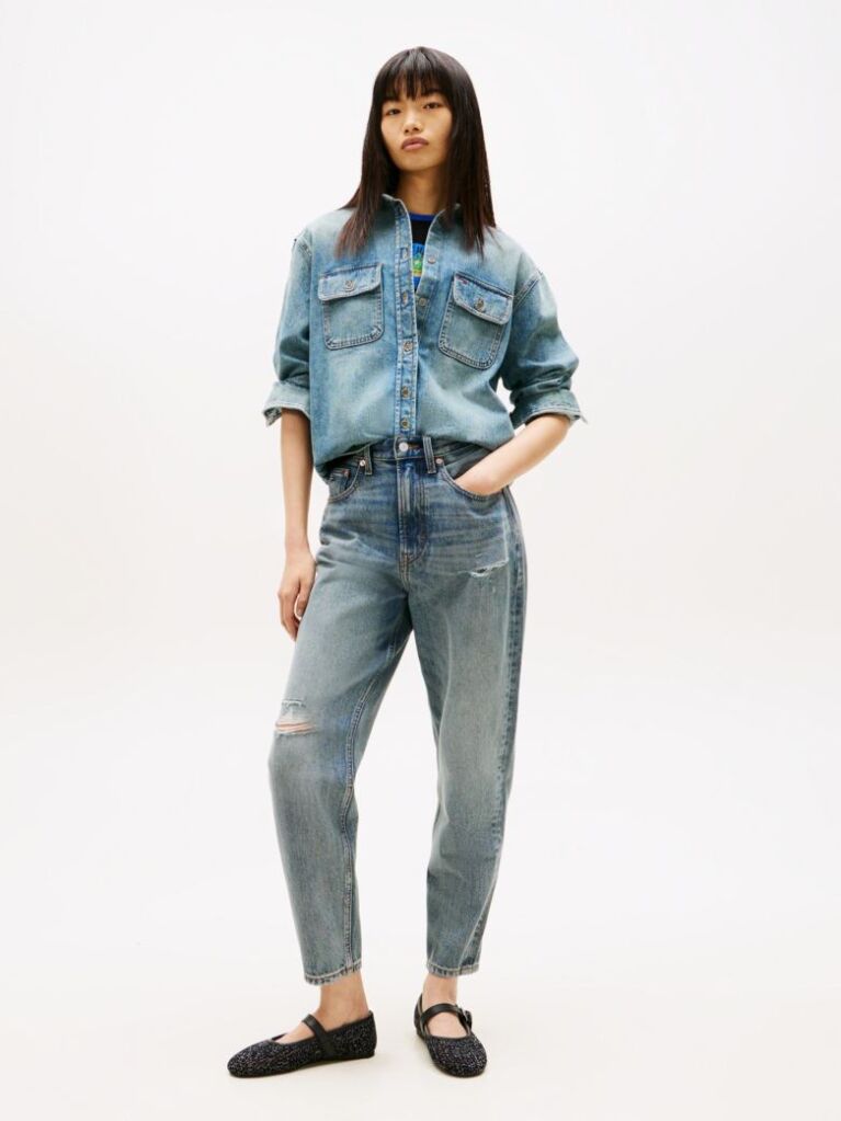 Denim Ultra Ψηλόμεσο Mom Τζιν Σε Tapered Γραμμή  Γυναίκες