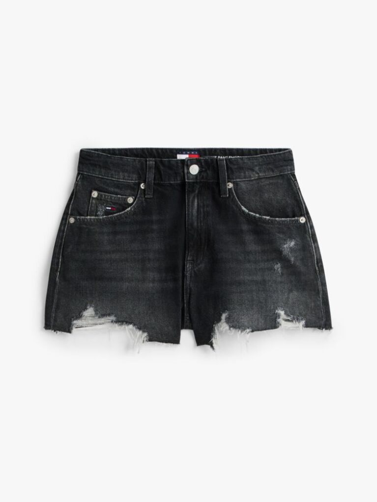 Denim Distressed Raw Hem Denim Shorts  Women