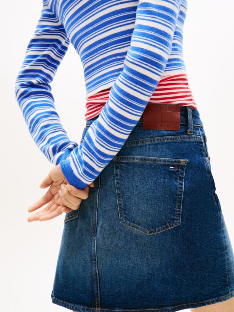 Denim Ultra Ψηλόμεση Mom Denim Μίνι Φούστα  Γυναίκες