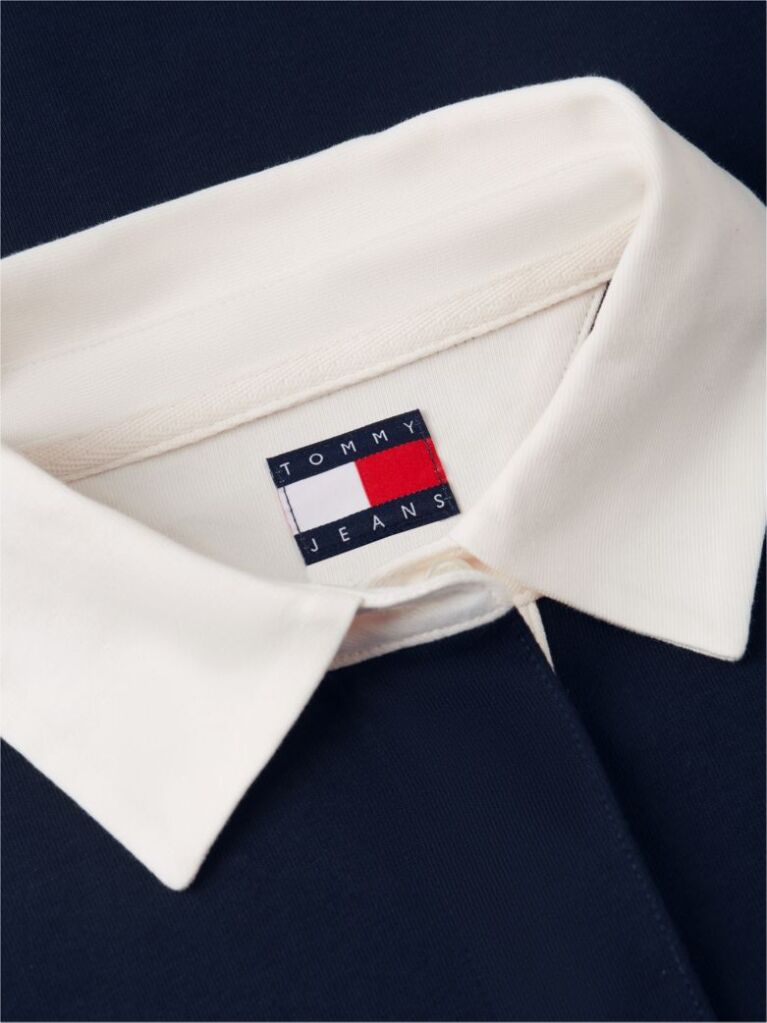 Μπλε Oversized Μπλούζα Πόλο Με Σημαία Tommy  Γυναίκες