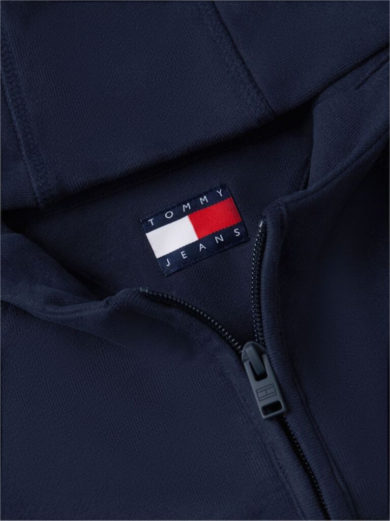 Μπλε Hoody Σε Boxy Γραμμή Με Φερμουάρ  Γυναίκες