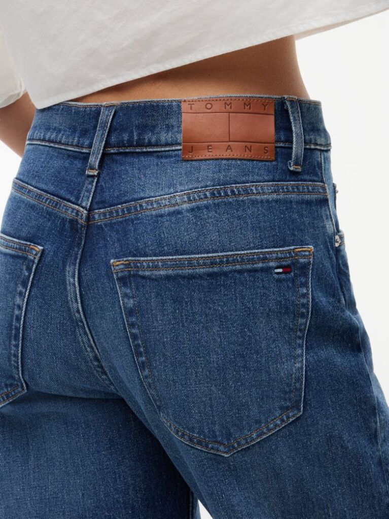 Denim Whiskered Mid Rise Slim Jeans  Women