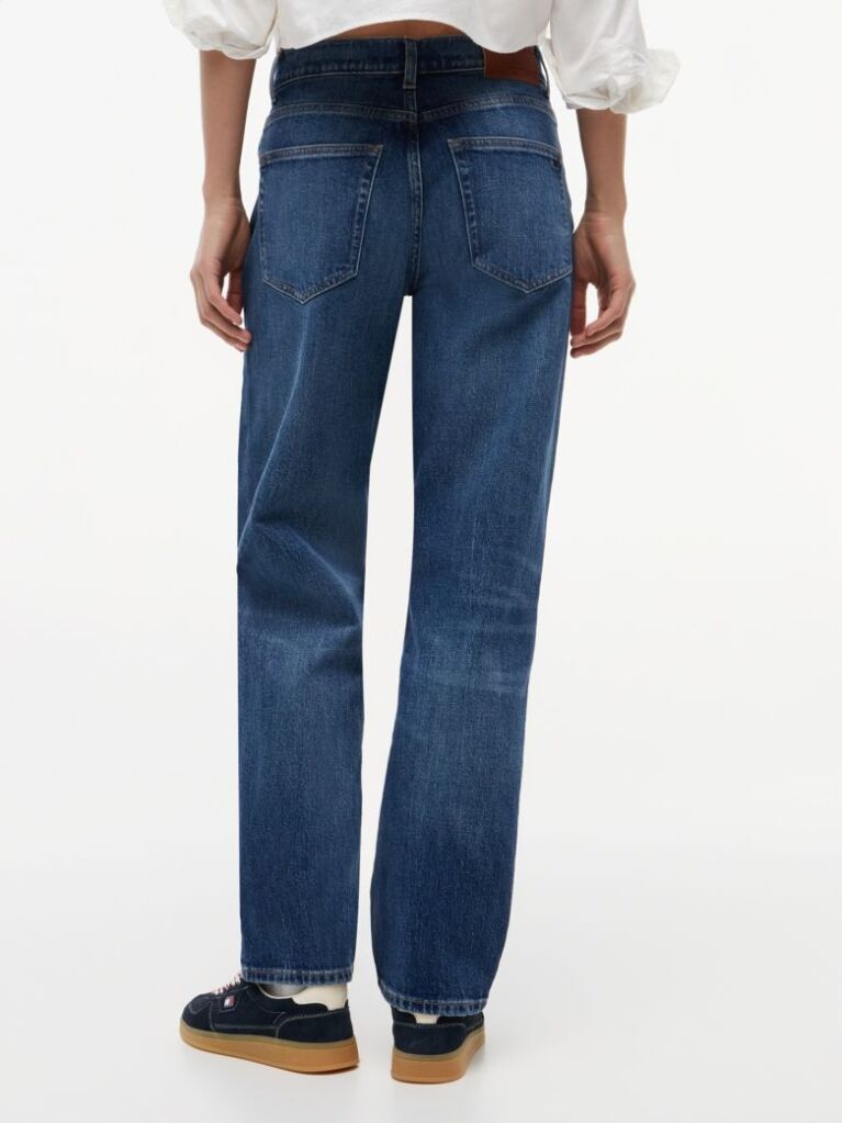 Denim Whiskered Mid Rise Slim Jeans  Women
