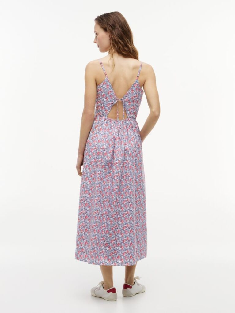 Multi Crinkle Poplin Strap Maxi Dress  Women
