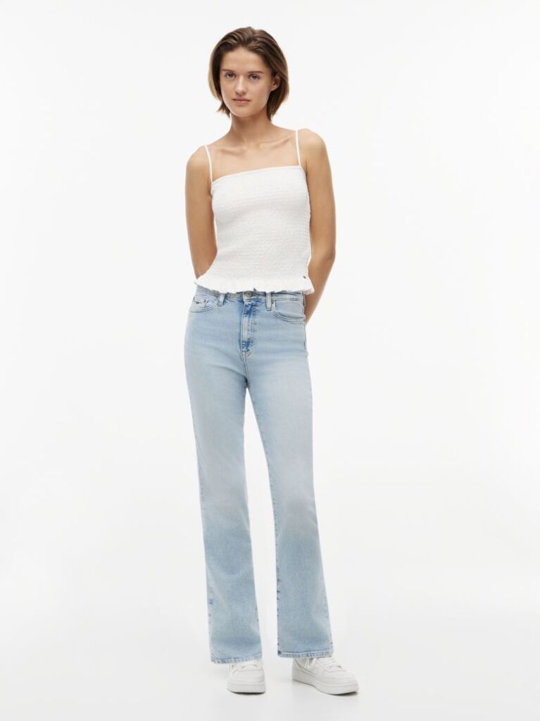 White Smock Slim Strap Top  Women