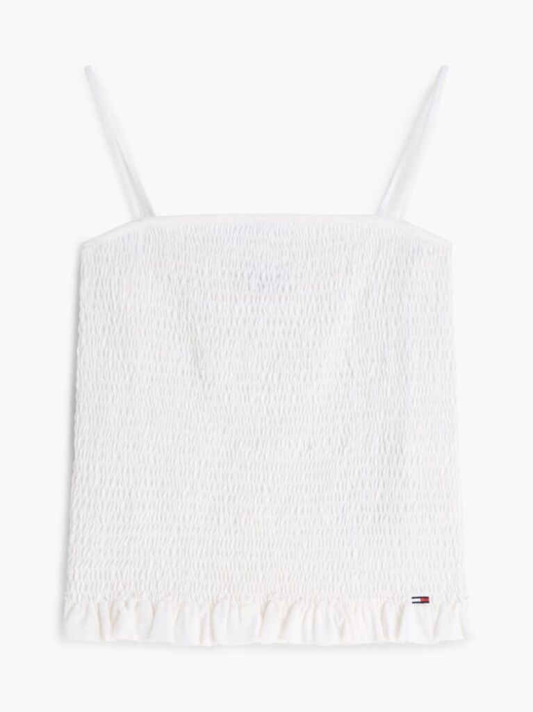 White Smock Slim Strap Top  Women