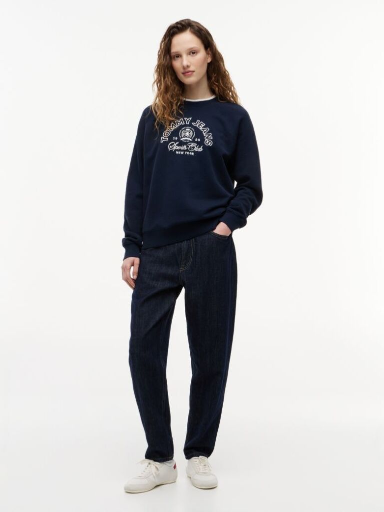 Denim Ultra Ψηλόμεσο Mom Τζιν Με Λινό Σε Γραμμή Tapered  Γυναίκες