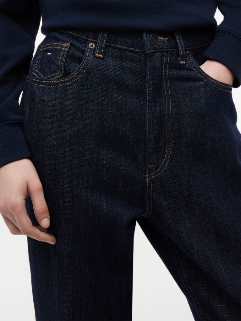 Denim Ultra Ψηλόμεσο Mom Τζιν Με Λινό Σε Γραμμή Tapered  Γυναίκες