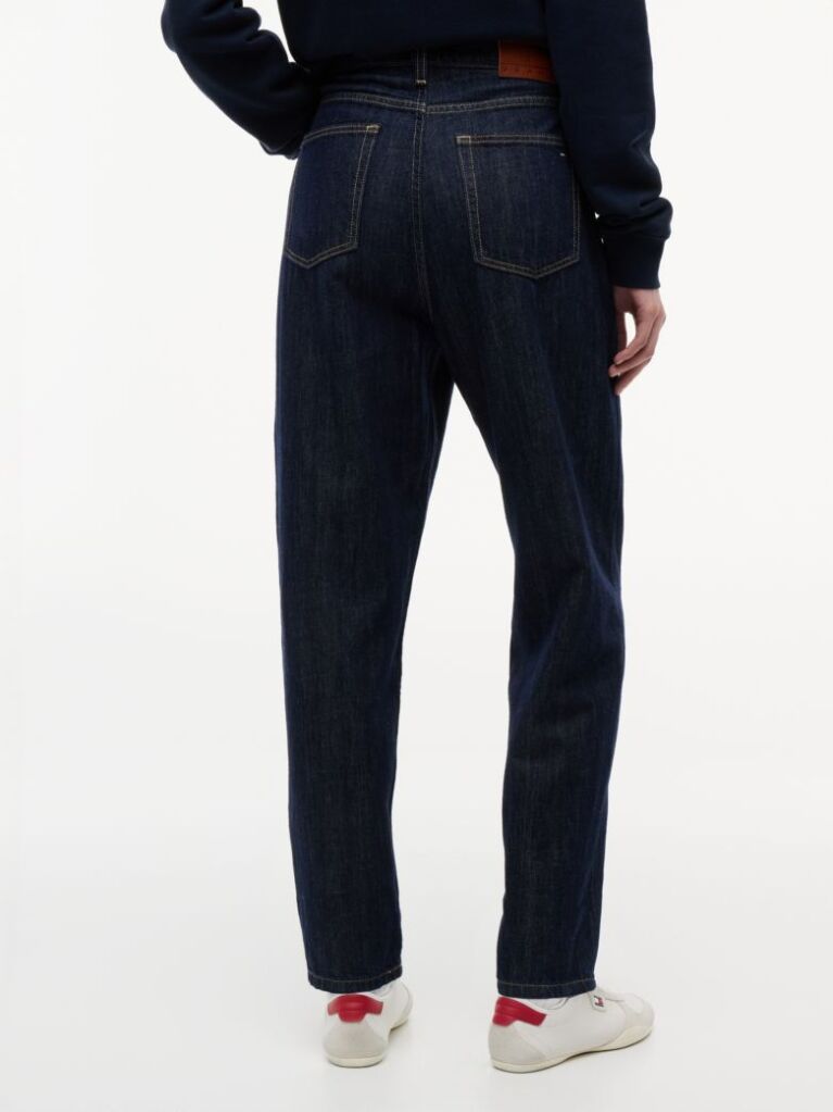 Denim Ultra Ψηλόμεσο Mom Τζιν Με Λινό Σε Γραμμή Tapered  Γυναίκες