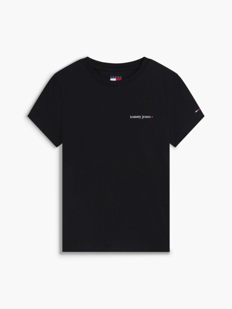 Μαύρο T-Shirt Jersey Σε Στενή Γραμμή  Γυναίκες