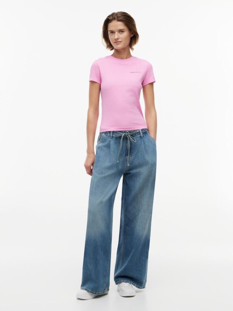 Pink Logo Slim Jersey T-Shirt  Women