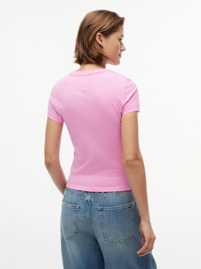 Pink Logo Slim Jersey T-Shirt  Women