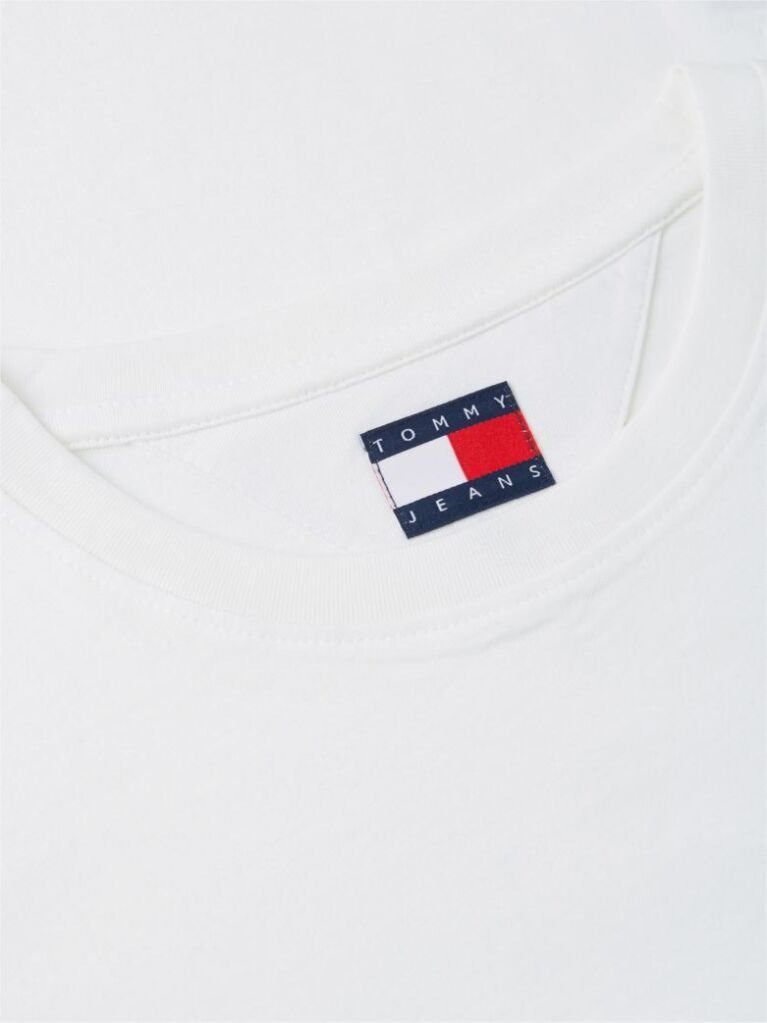 Άσπρο T-Shirt Jersey Σε Στενή Γραμμή  Γυναίκες