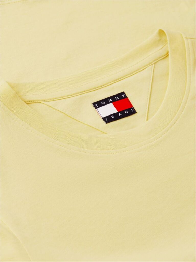 Κίτρινο T-Shirt Jersey Σε Στενή Γραμμή  Γυναίκες