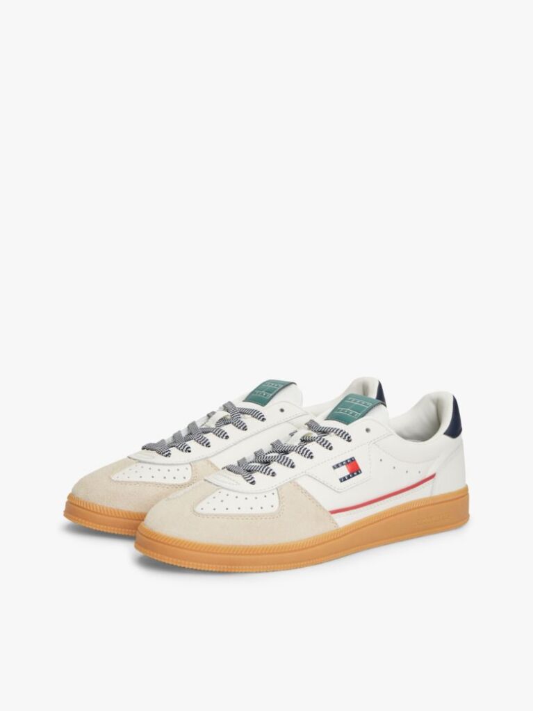 White The Greenwich Logo Leather Trainers  Men