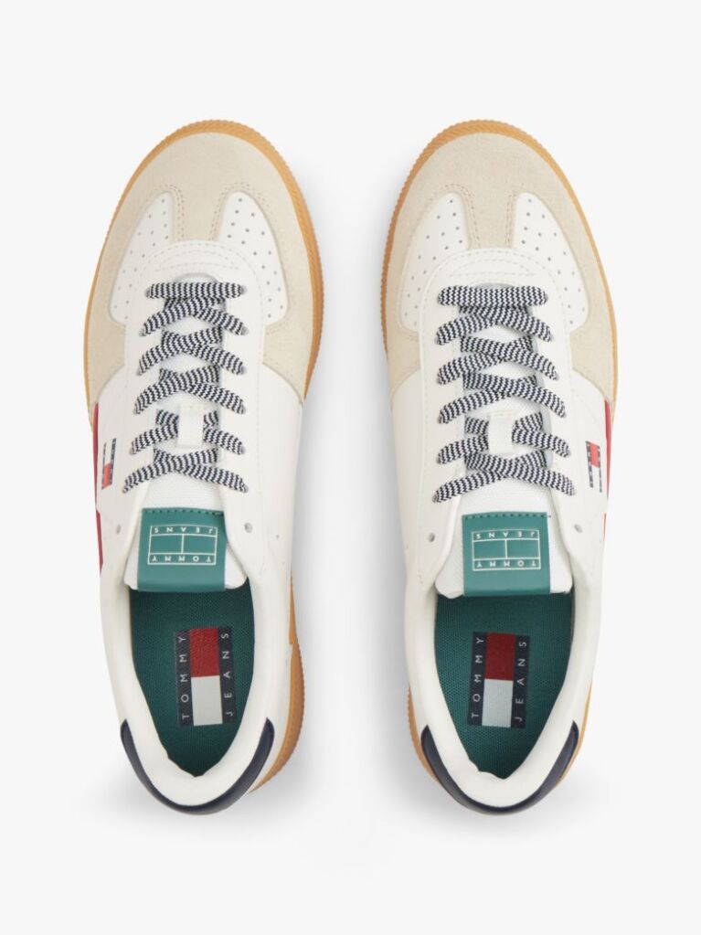 White The Greenwich Logo Leather Trainers  Men