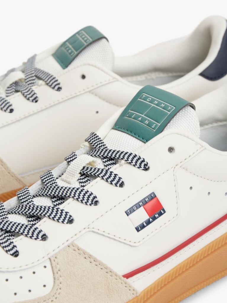 White The Greenwich Logo Leather Trainers  Men